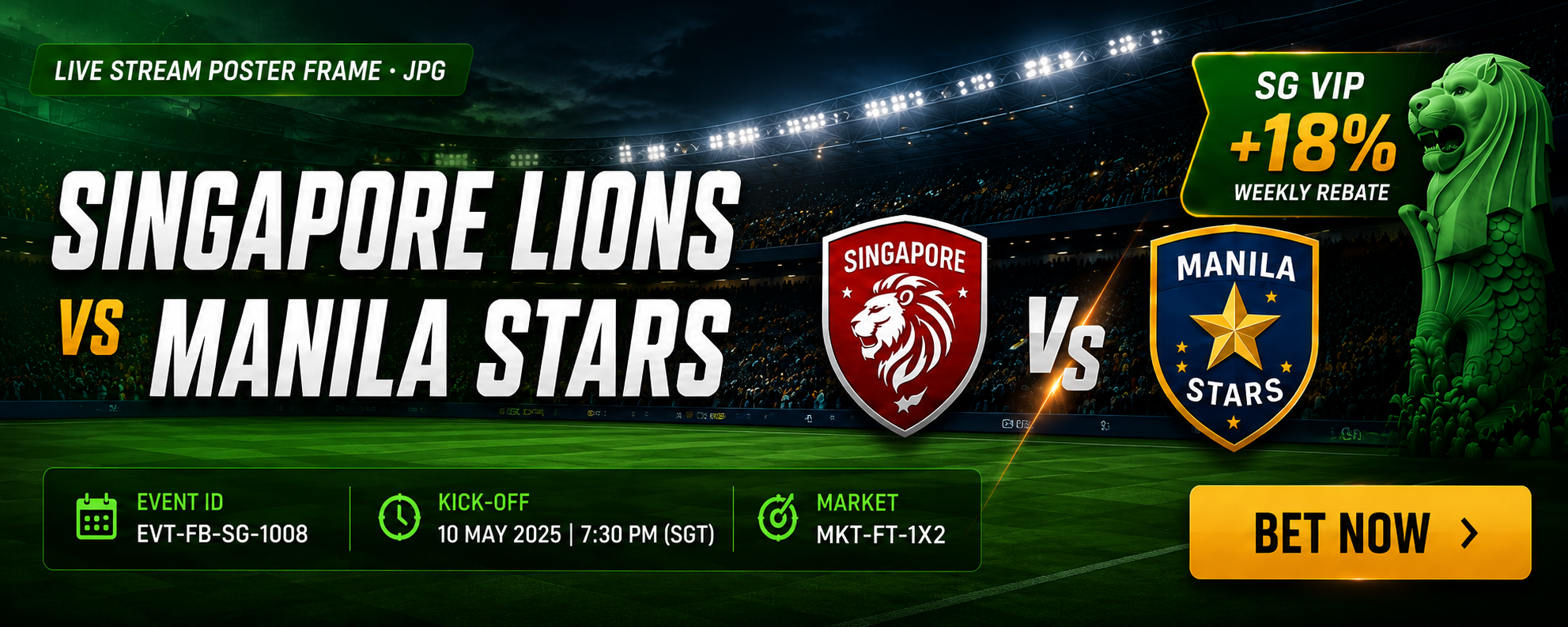 Live stream poster frame for Singapore Lions vs Manila Stars